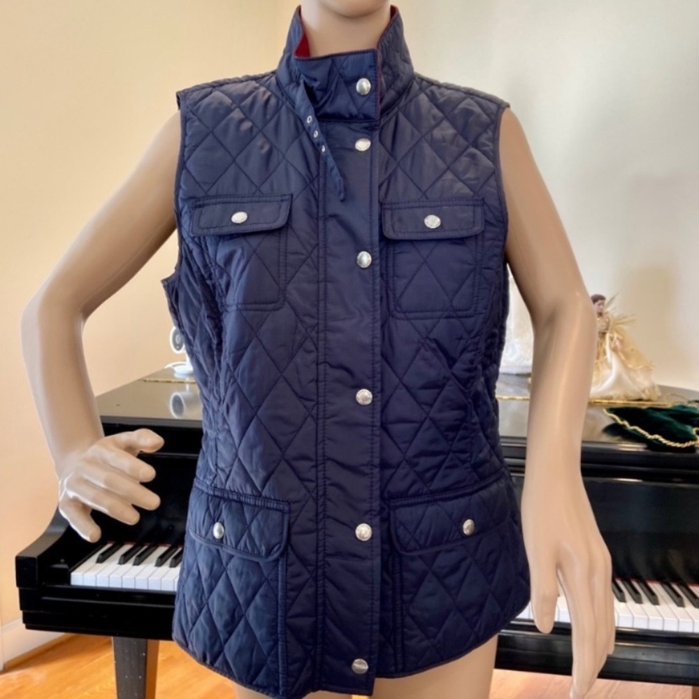 NWT Banana Republic quilted navy field vest - Picture 3 of 16